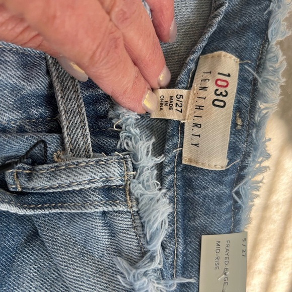 Ten thirty frayed wide leg boho jeans size 5/27 - Picture 4 of 9